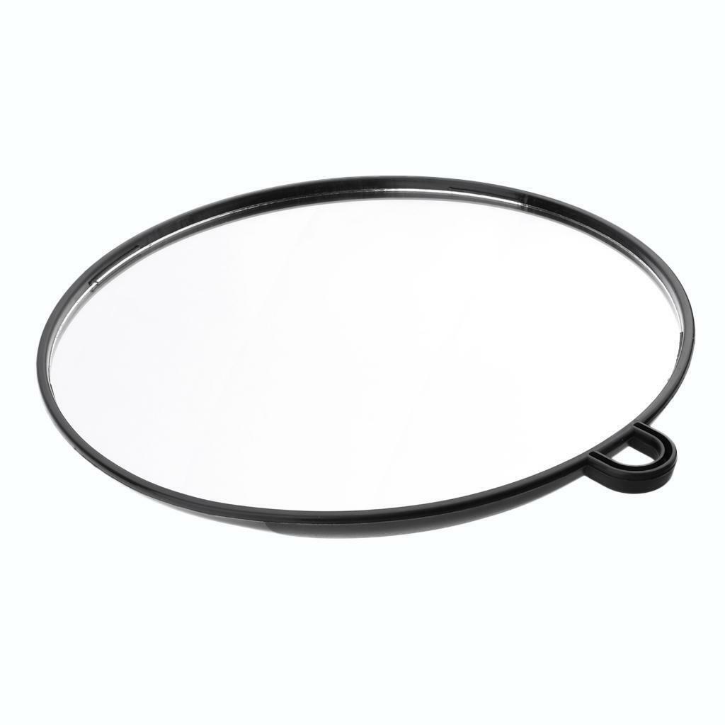 Large Round Makeup Mirror Professional Salon Cosmetics Handheld 27cm Dia