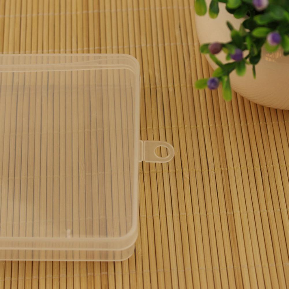 Transparent Plastic Storage Box Square Jewelry Parts Multi Functional Case