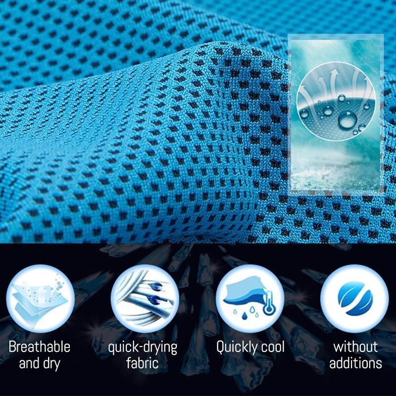 5 Pieces Soft Breathable Cooling Towels Sweat Rag Microfiber Ice Cold Towel