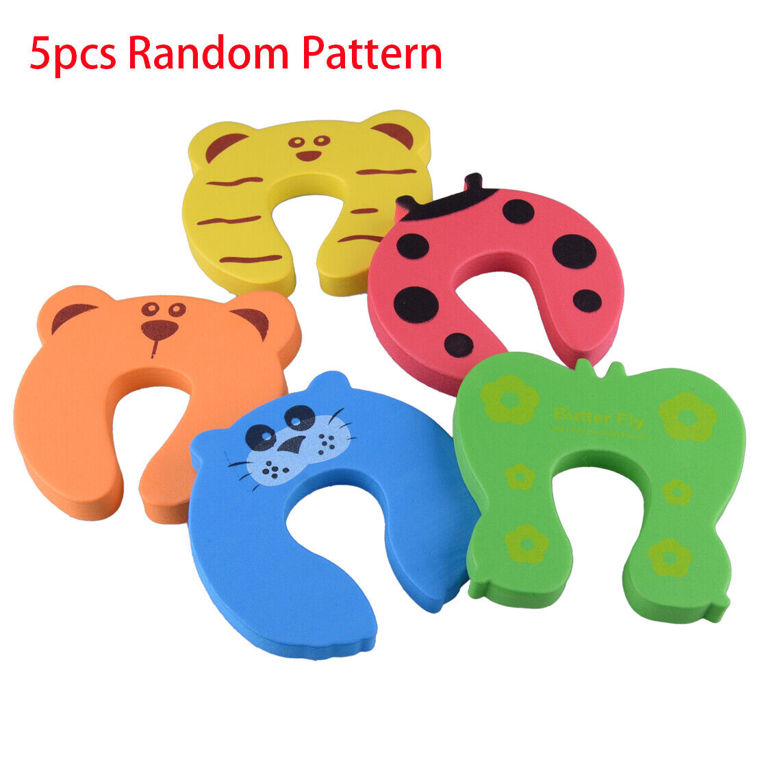 5x Baby Safety Foam Door Jammer Guard Finger Protector Stoppers Animal Design li