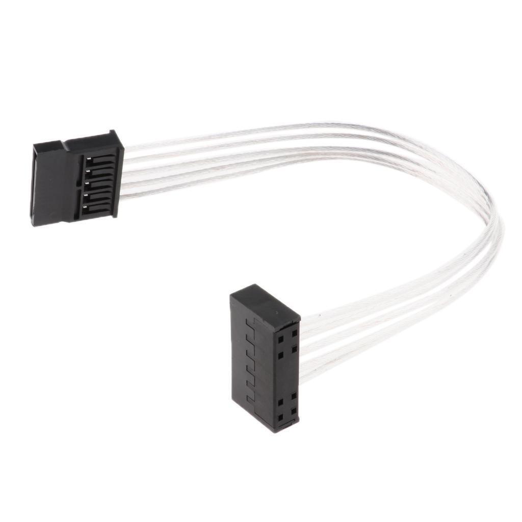 PC SATA HDD Power Supply Extension Cable Male to Female, 7.87" / 20cm White