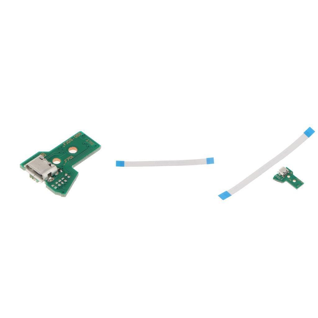 2X Replacement Charger Board Plate Charging Port JDS-055 for PS4 +Flex Cable