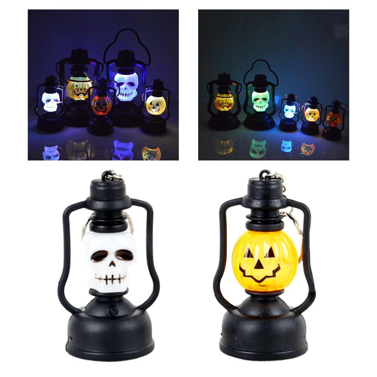 2x  Pumpkin  Glowing Key Chain Purse Pendant Charms Keyring