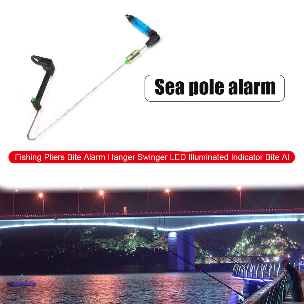 Fishing Wobbler Chain Hanger LED Bite Alarm Indicator Night Fishing Tackle