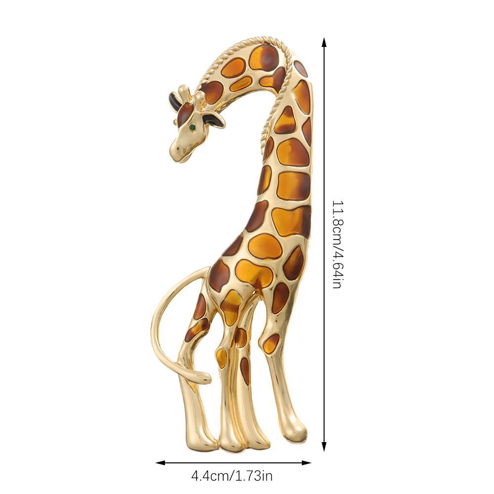 Suit Accessories Bag Clothes Label Enamel Animal Brooch Pin Giraffe Brooch