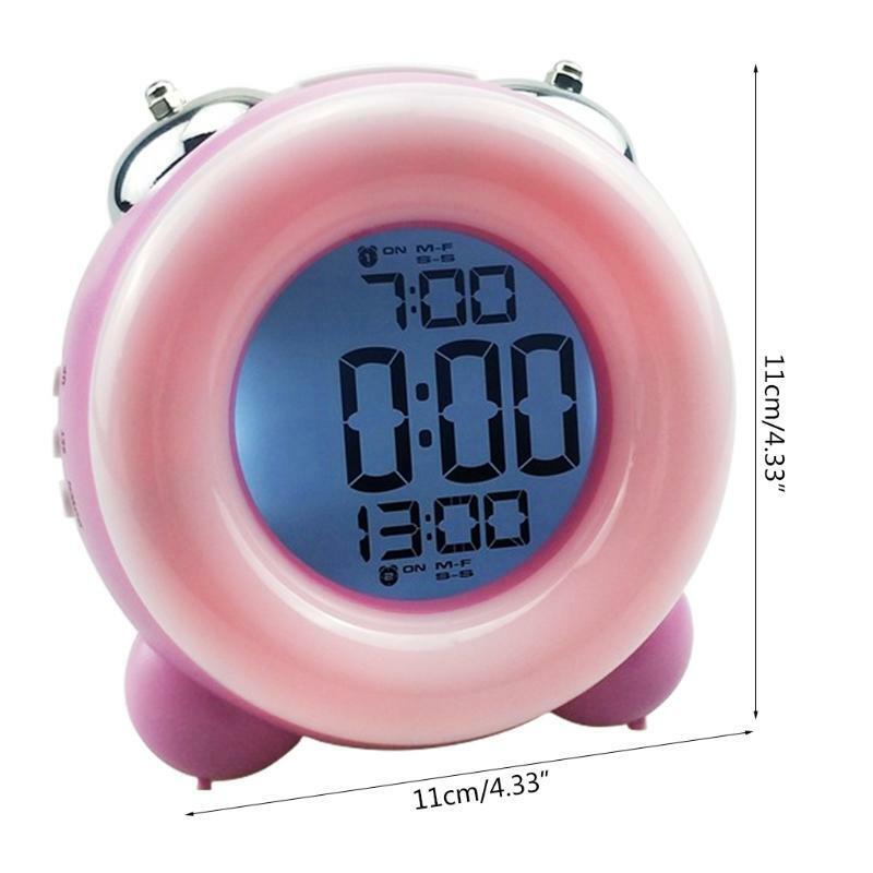 Loud Alarm Clock with Dual Alarm Non Ticking Bedside Battery Powered for Bedroom