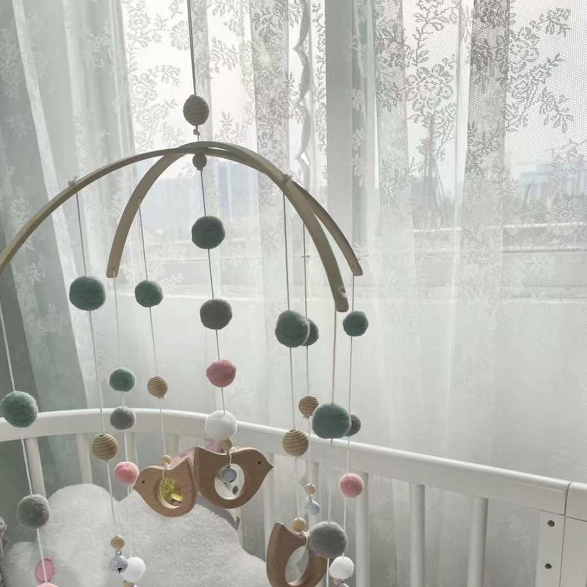 Set of 2 Nordic  Hanging Baby Crib Mobile Wind  Bed  children room