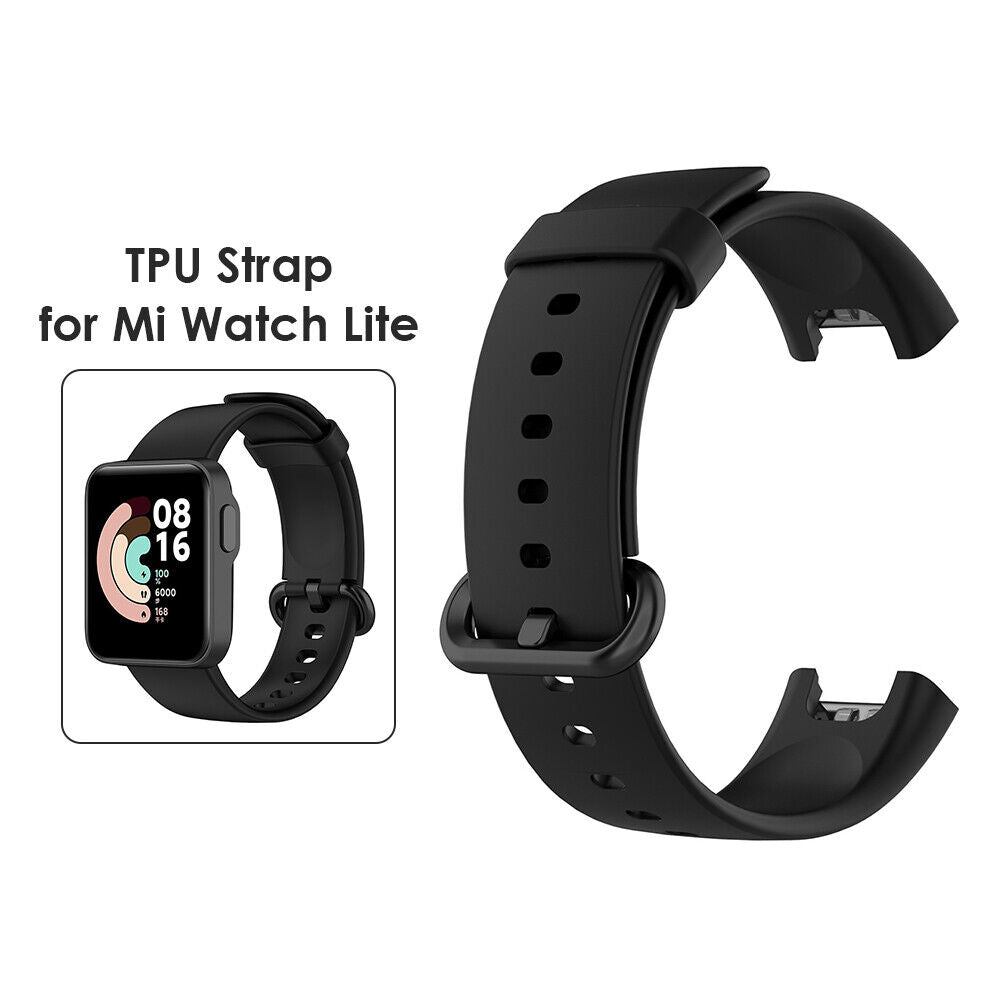 TPU Smart Watch Band Strap for Mi Watch Lite/Redmi Watch (Black)