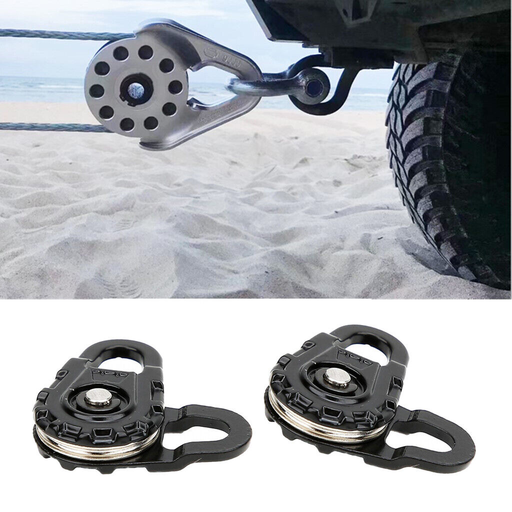 2x Heavy Duty   Winch Tow Rope Snatch Block 1:10 RC Car Crawler