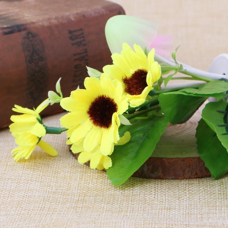Sensor Night Light Sunflower Flower LED Lamp US Plug 220V Romantic Home Decor
