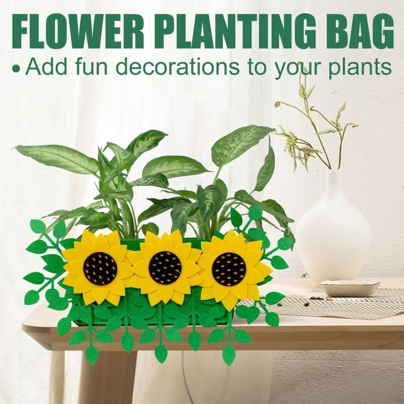 Sunflower Planting Bag Felt Cloth Flower Plant Grow Pot Plants Container
