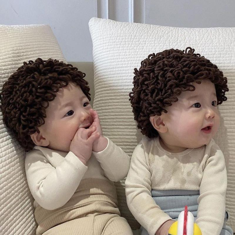 Baby Funny Hat Children Wig Hat Instant Noodle Hat Curly Hat for Funny Party