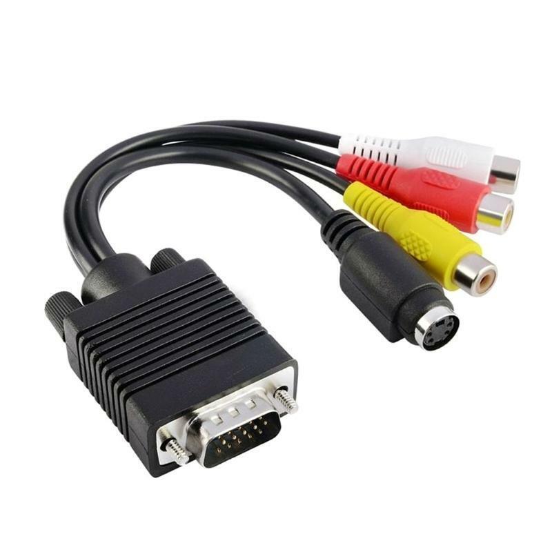 VGA SVGA to S-Video 3 RCA AV VGA to Video TV Out S-Video AV Adapter Converter