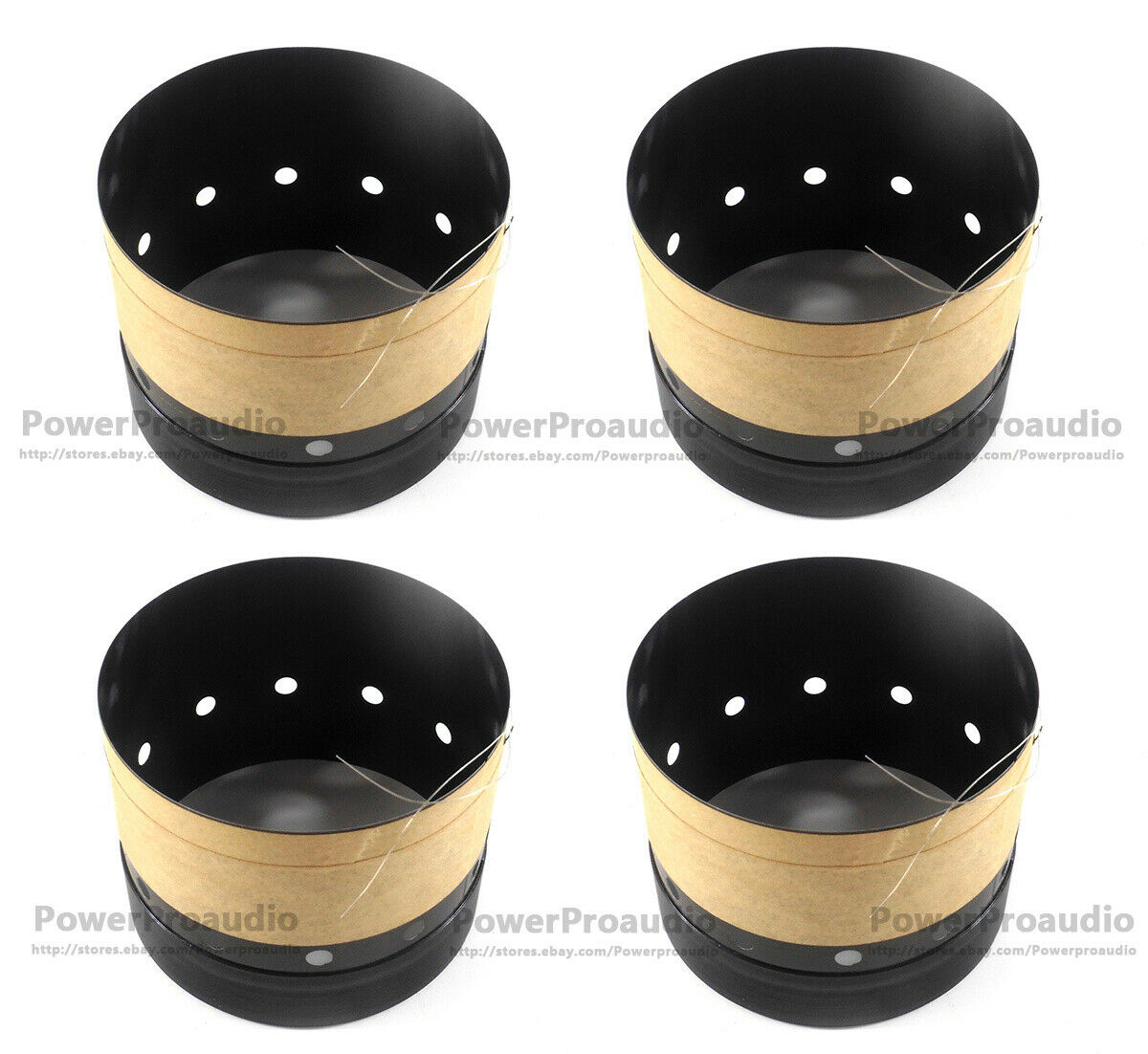 4 pcs of 76mm 3' inch black aluminous bass loudspeaker woofer speaker voice coil