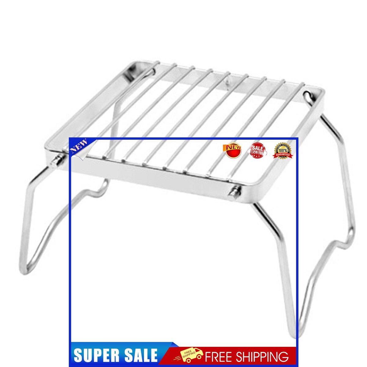 Gas Stove Stand Outdoor Camping Backpacking Barbeque Grill Rack for Fire