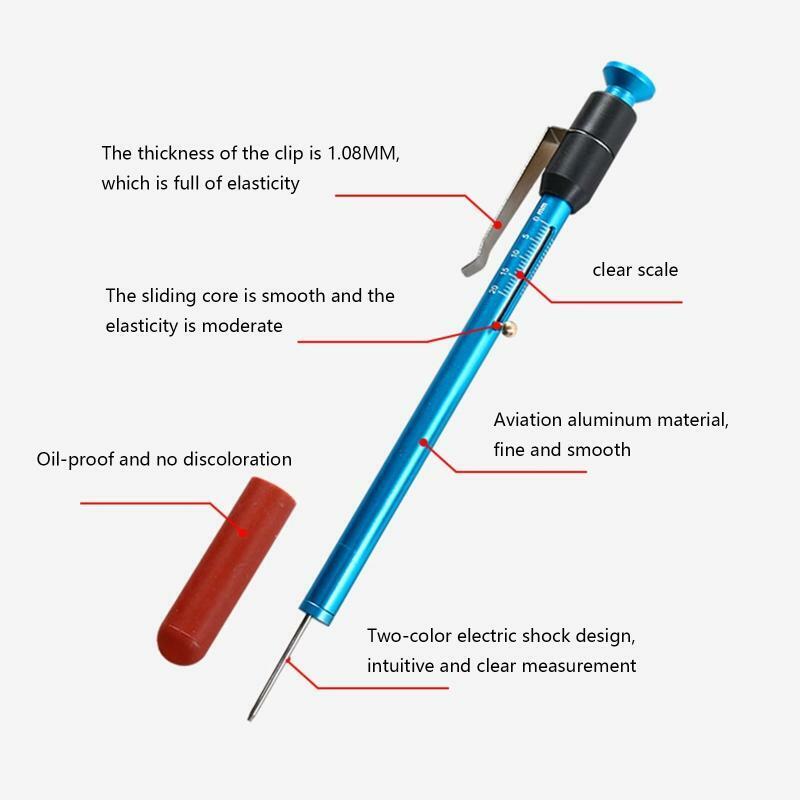 13.8cm/5.4in Brake Pad Measuring Tool Alloy Steel Brake Pad Thickness Gauge