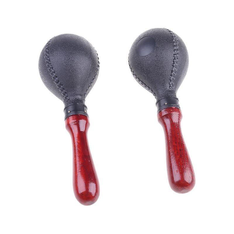 Pair of Maracas Shakers Rattles Sand Hammer Percussion Instrument