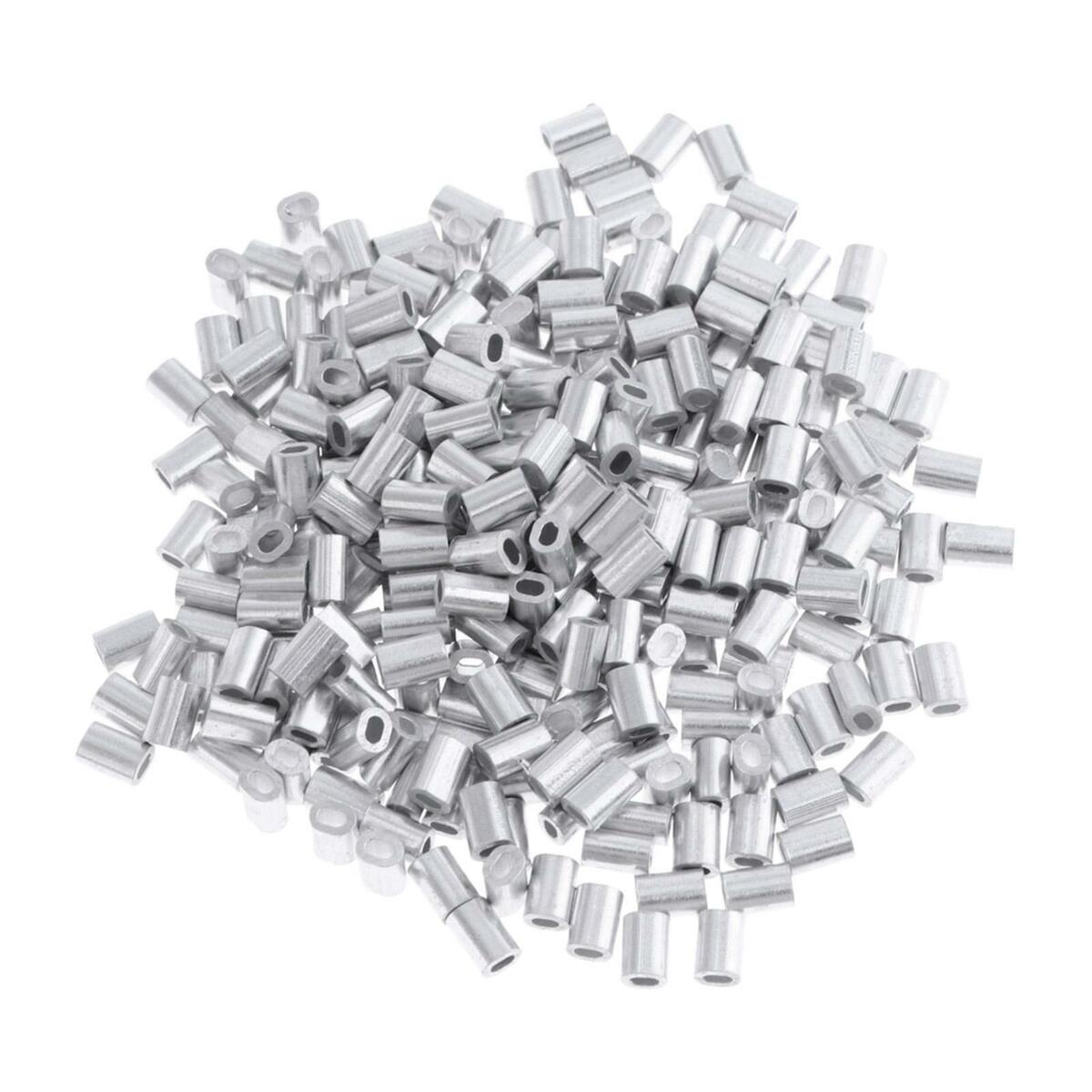 100pack Barrel Crimp Sleeves Crimping Loop Sleeve Fishing  Tube