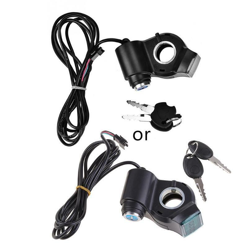 1 Set 12V-99V E-Bike Voltage Display Battery Indicator With Lock LCD 3 Wires