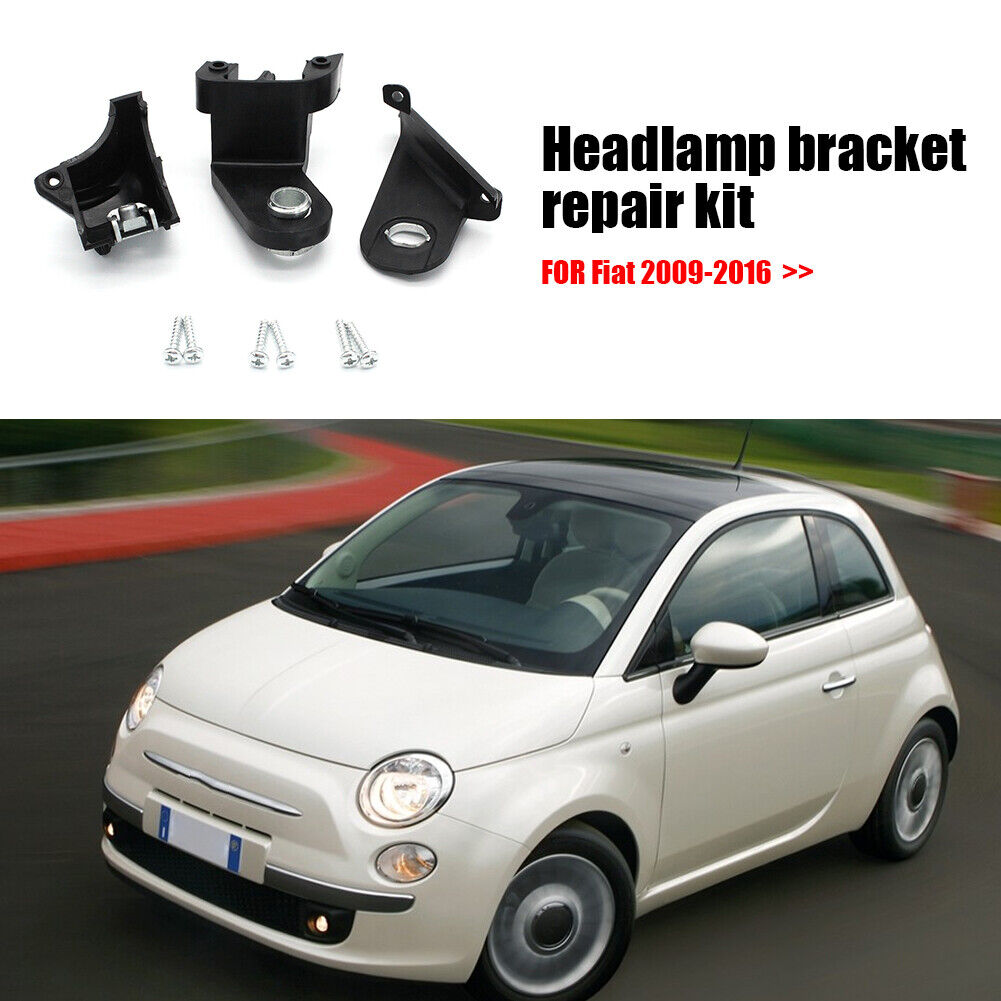 Headlight Headlamp Bracket Repair Kit for Fiat 500 500 Abarth 09-16 (Left)