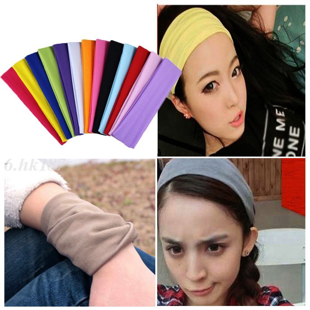 Elastic Headbands Yoga Hair Bands Stretch Ribbon Headwear Sweat Band Hairband