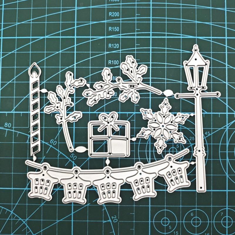 Steet Lamp Snowflake Metal Cutting Dies Stencil Scrapbooking DIY Greeting Card