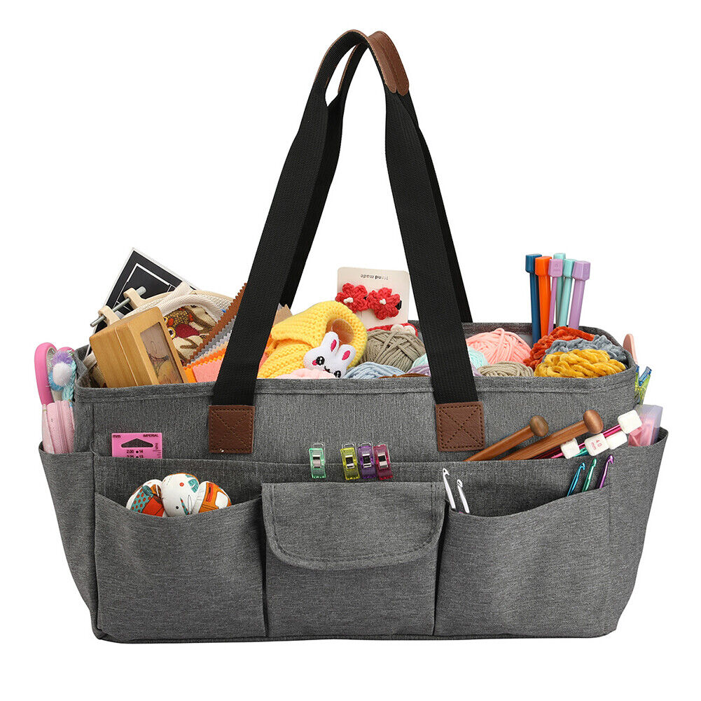 Knitting Bag Organizer Yarn Storage Case Crochet Hook Needles Sewing Totes