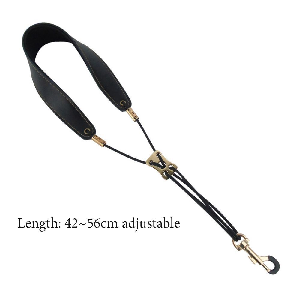 Middle Tenor Leather Saxophone Strap Clarinet Sling Lanyard Saxophone Neckband