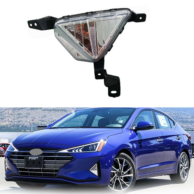 Left DRL Daytime Running Light Fog Lamp Fit for Hyundai Elantra Sedan fr 19-20