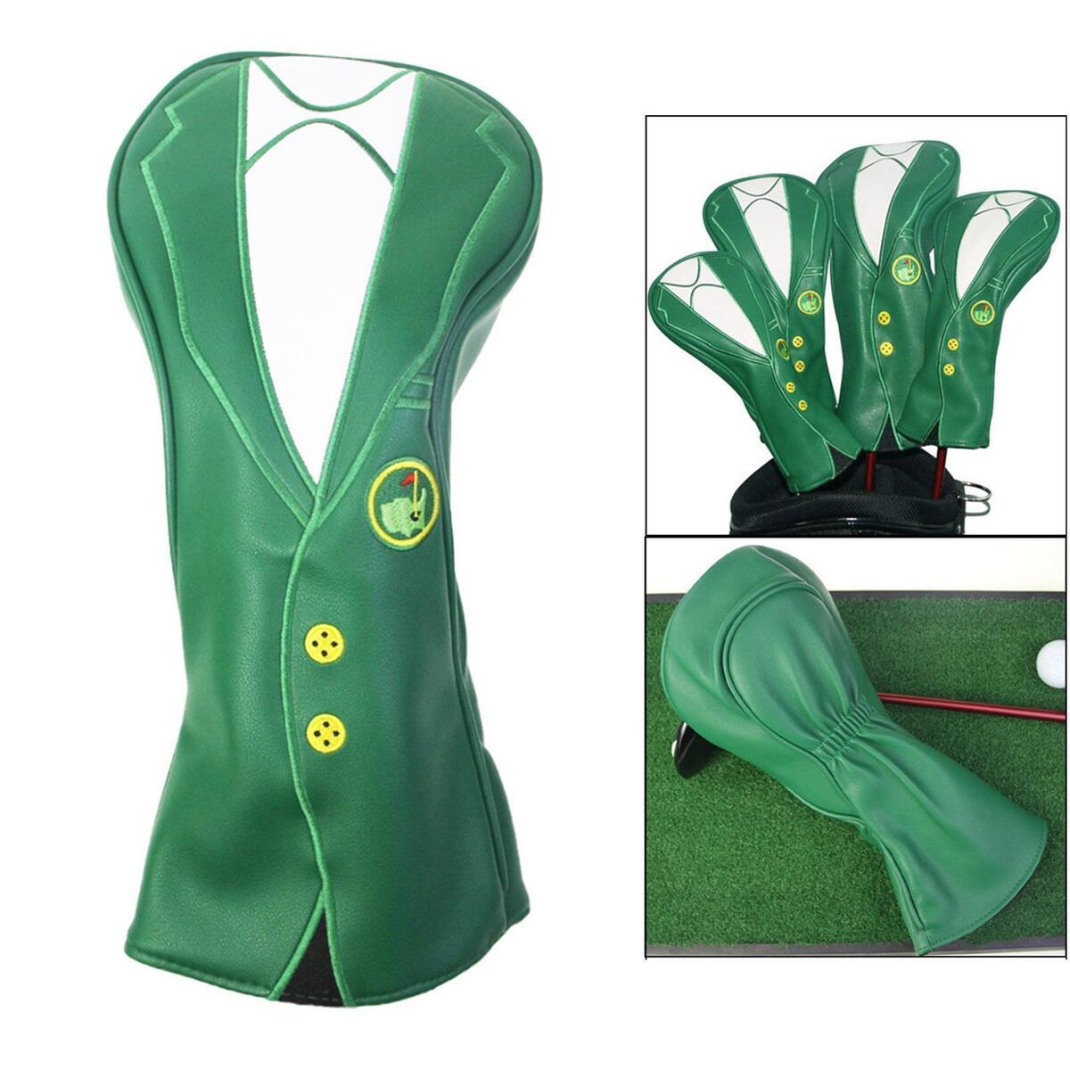 2 Pieces Golf Wood Headcover Anti-slip Drivers Covers w/ No. Tag Protection