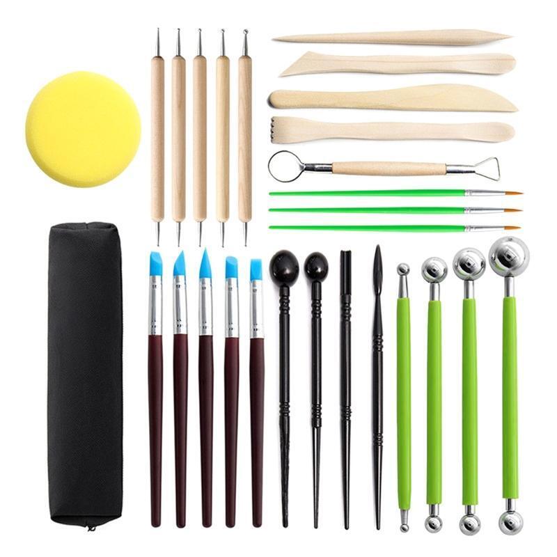 Ceramic Clay Tools Set of 28 Polymer Clay Tool Kit Pottery Sculpting Supplies