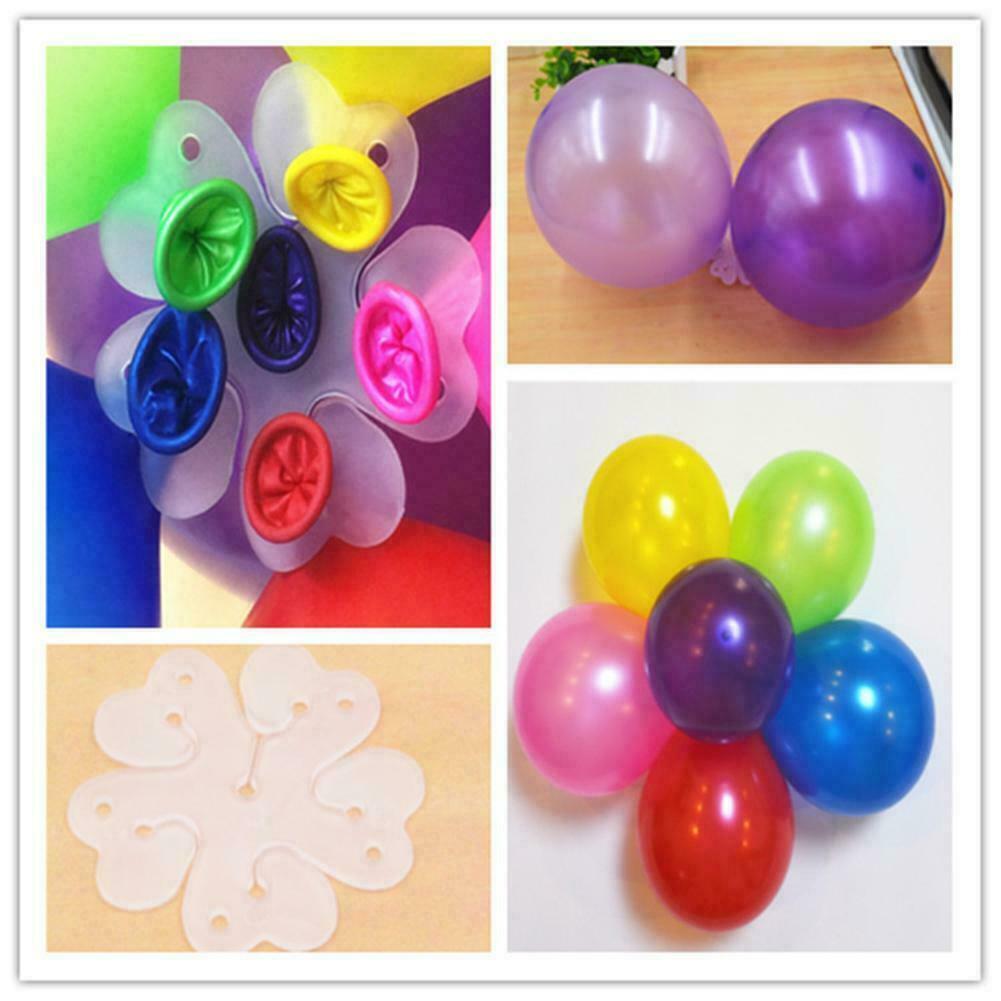 10PCS 5 In 1 Balloon Clips Shaped Tie Holder Sealing Air Filled Party Decor