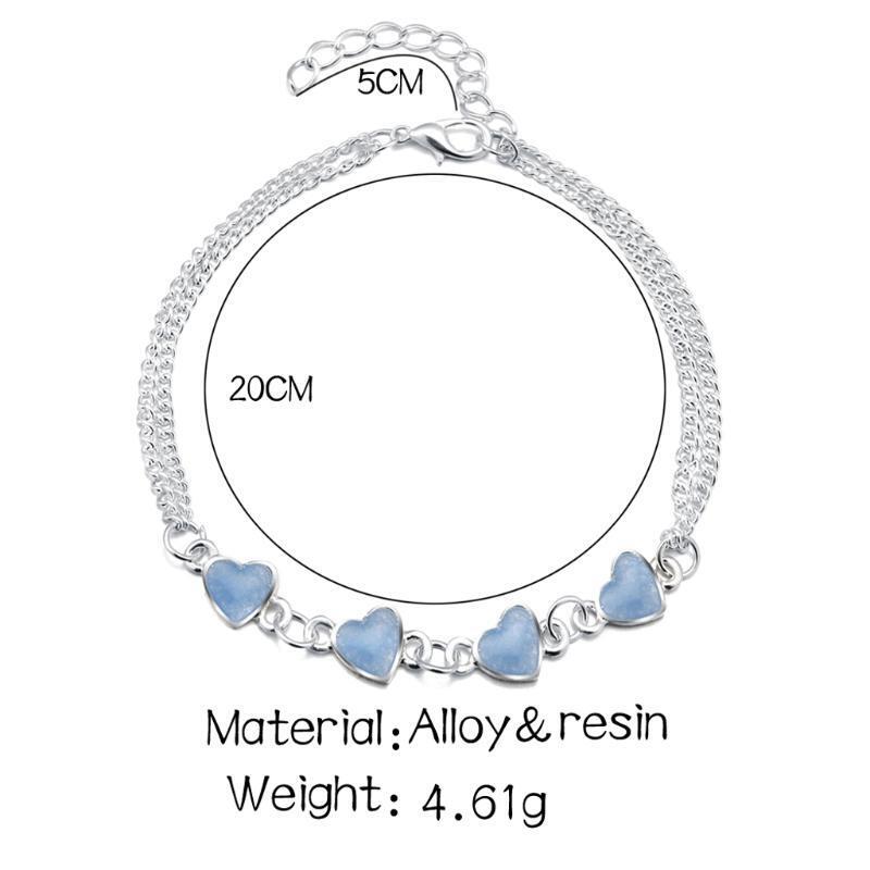Elegant Luminous Heart Bracelet Anklets Adjustable Jewelry for Family Friends