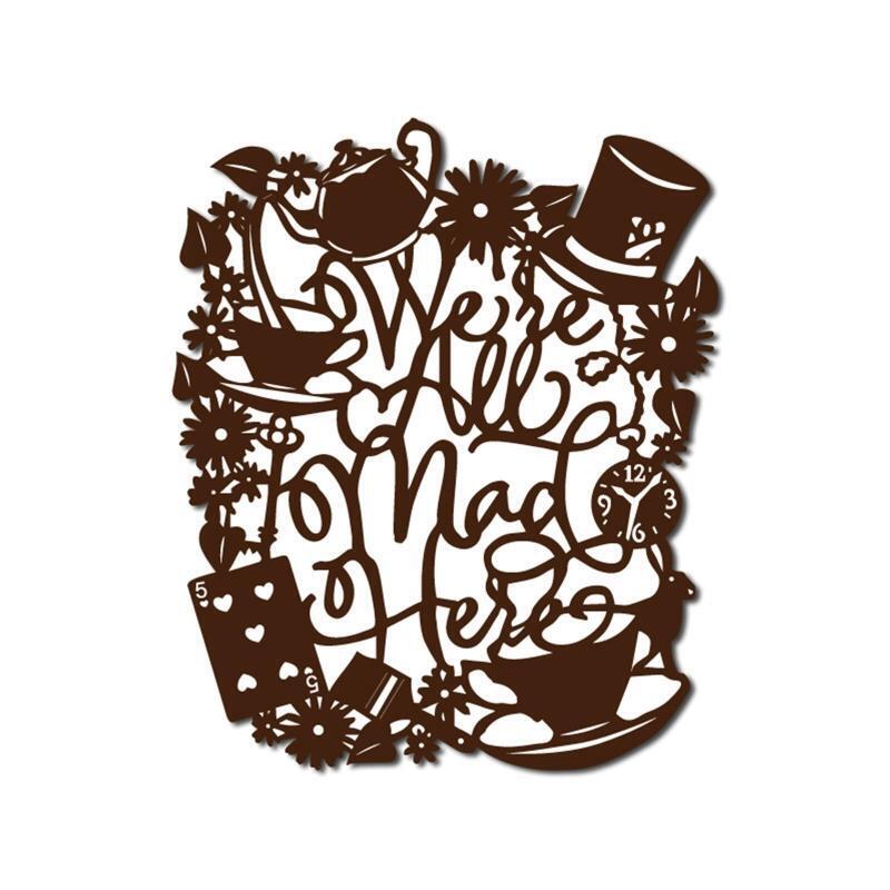 Poker Tea Set Wreath Frame Metal Cutting Dies Stencil DIY Embossing Template
