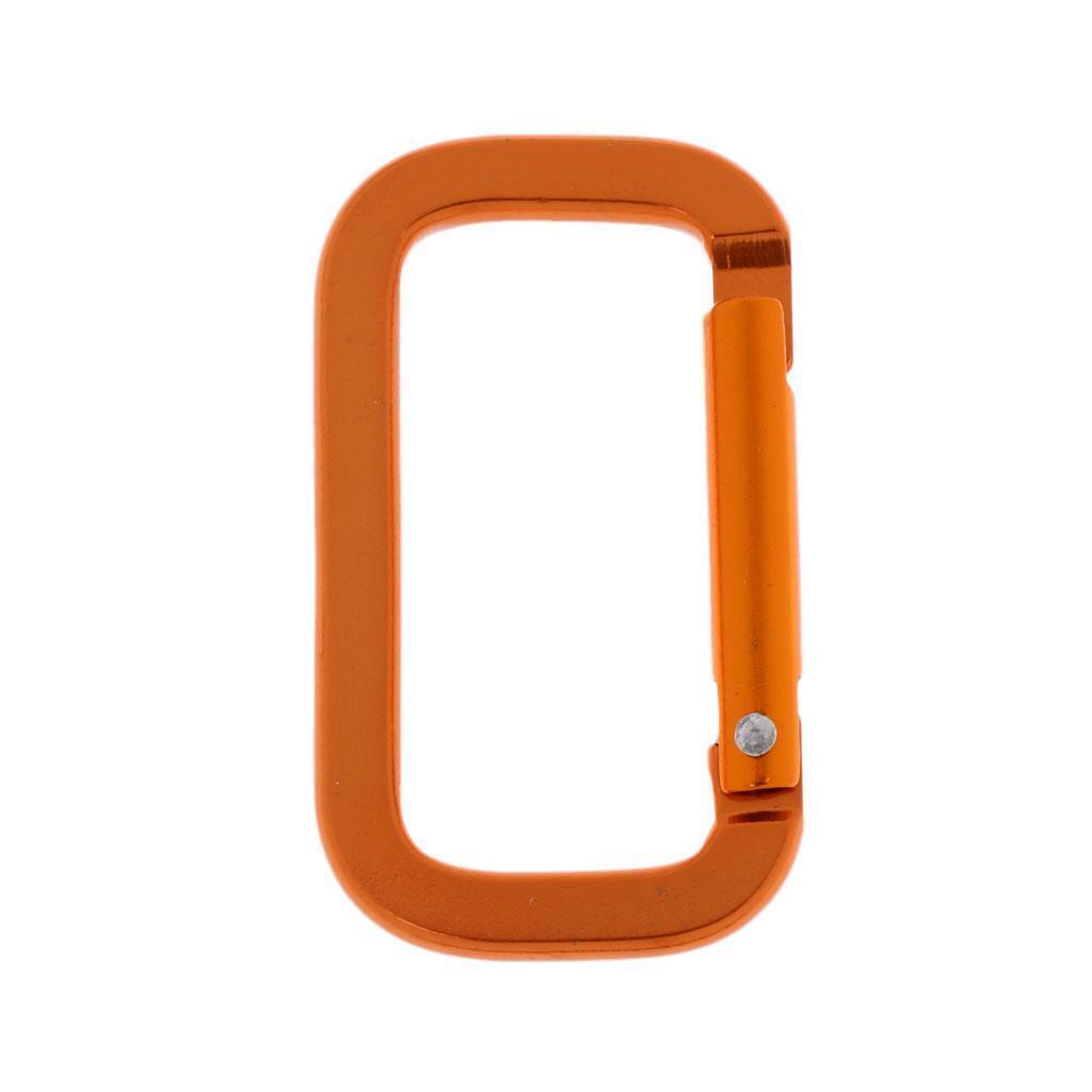 10 Pieces / Set Rectangle Spring Snap Carabiner Camping Climbing Backpack
