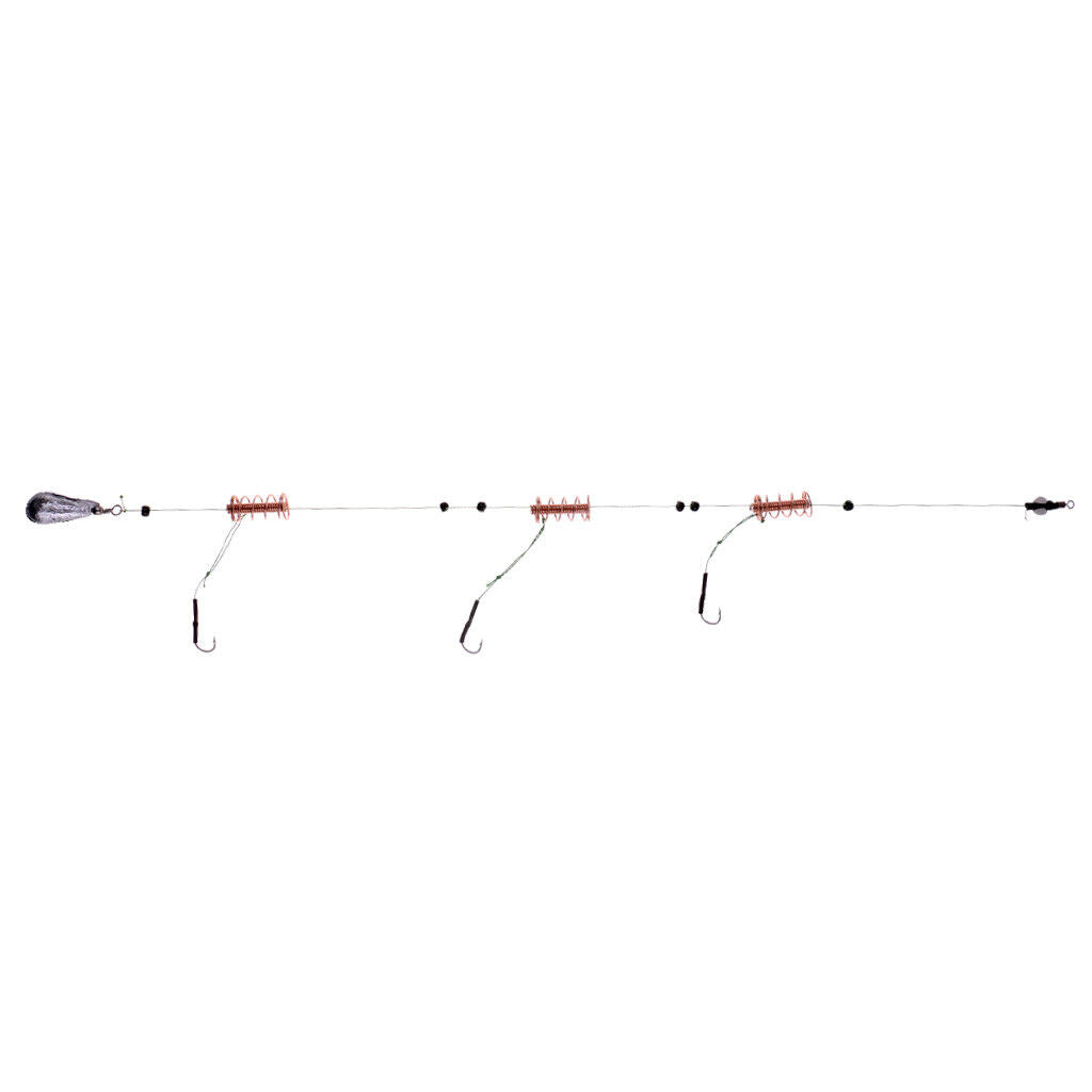 Carp Fishing Feeder Cage with 3  Hooks  Rig Set Coarse Fishing 25g