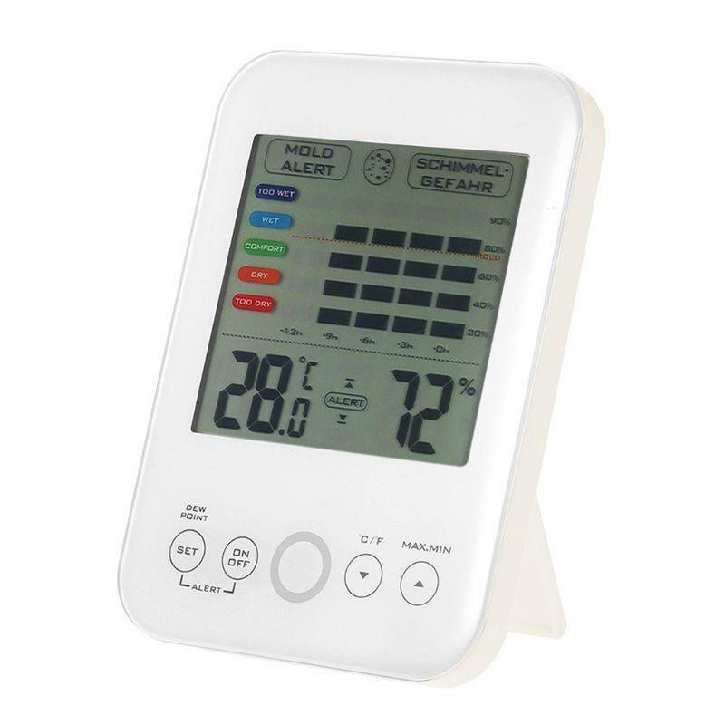 Digital Hygrometer Thermometer Weather Station with Mold alarm Wet Dry Monitor