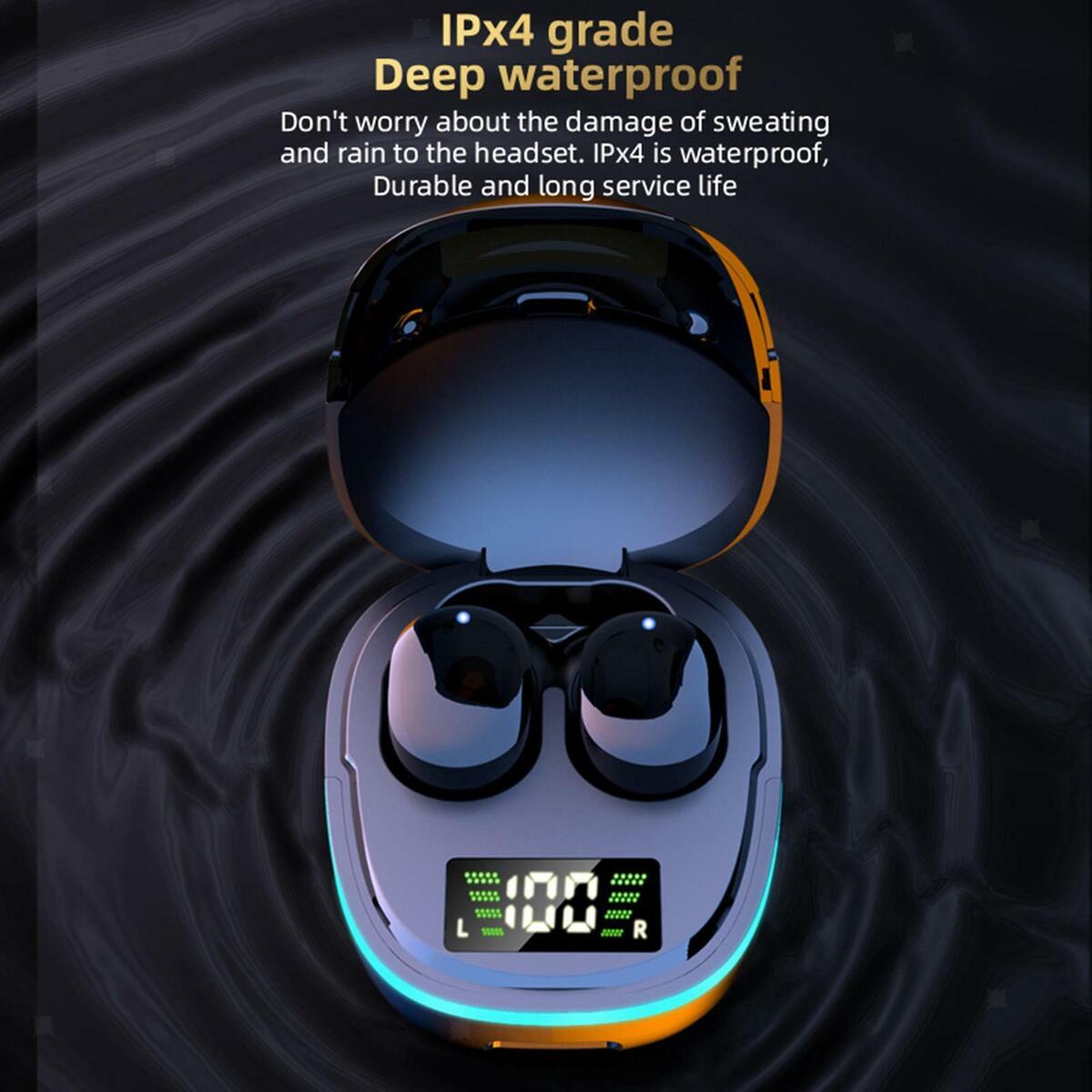 G9S Bluetooth Earbuds Small with Mic Colorful Breathing Light for Gym Game