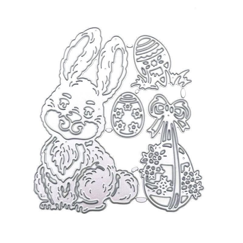 Cute Bunny Egg Carbon Steel Cutting Dies DIY Scrapbooking Photo Album Embossing