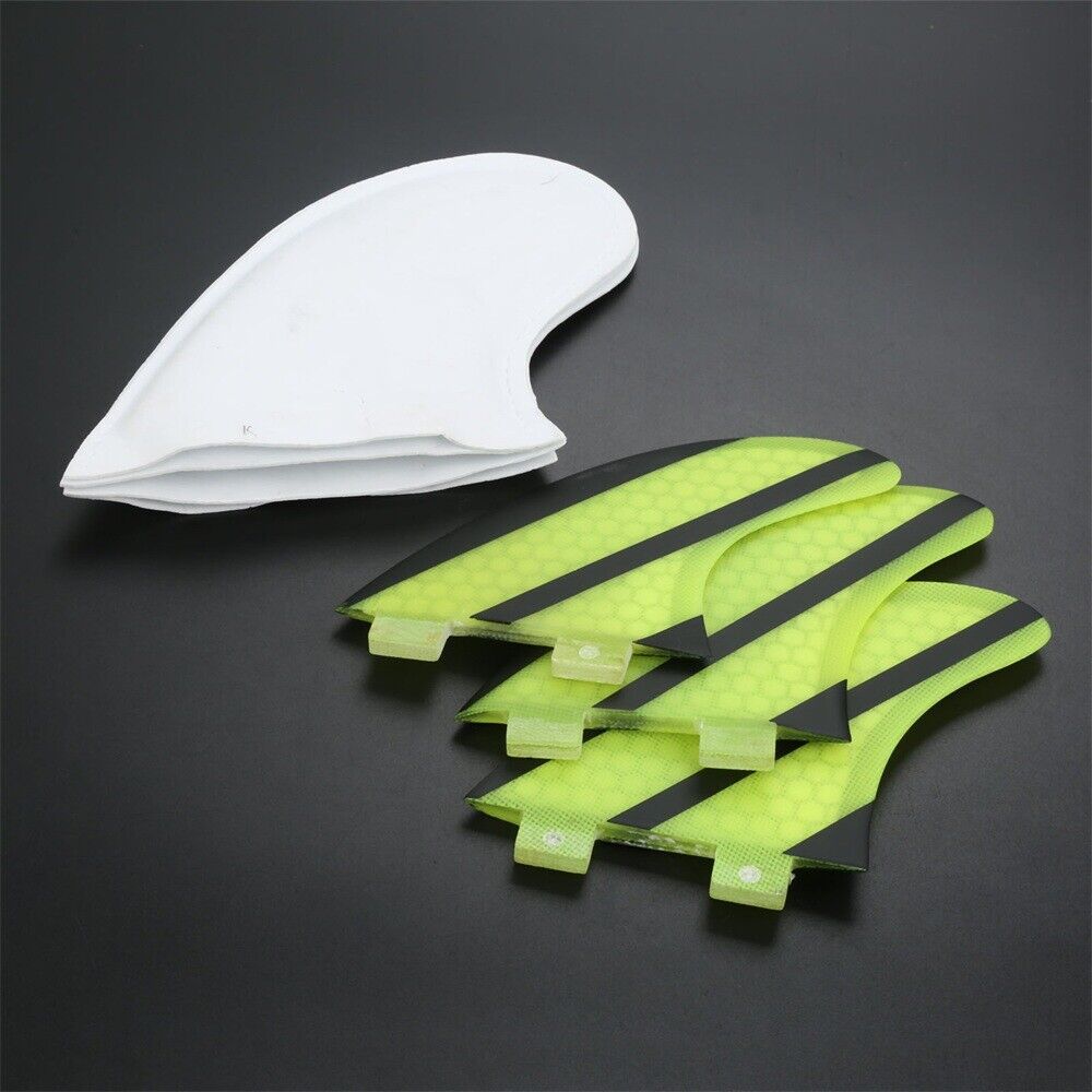 1Set Surfing Surfboard Fins Fin Fiberglass Tri Set For FCS K2.1 SUP Surfboards