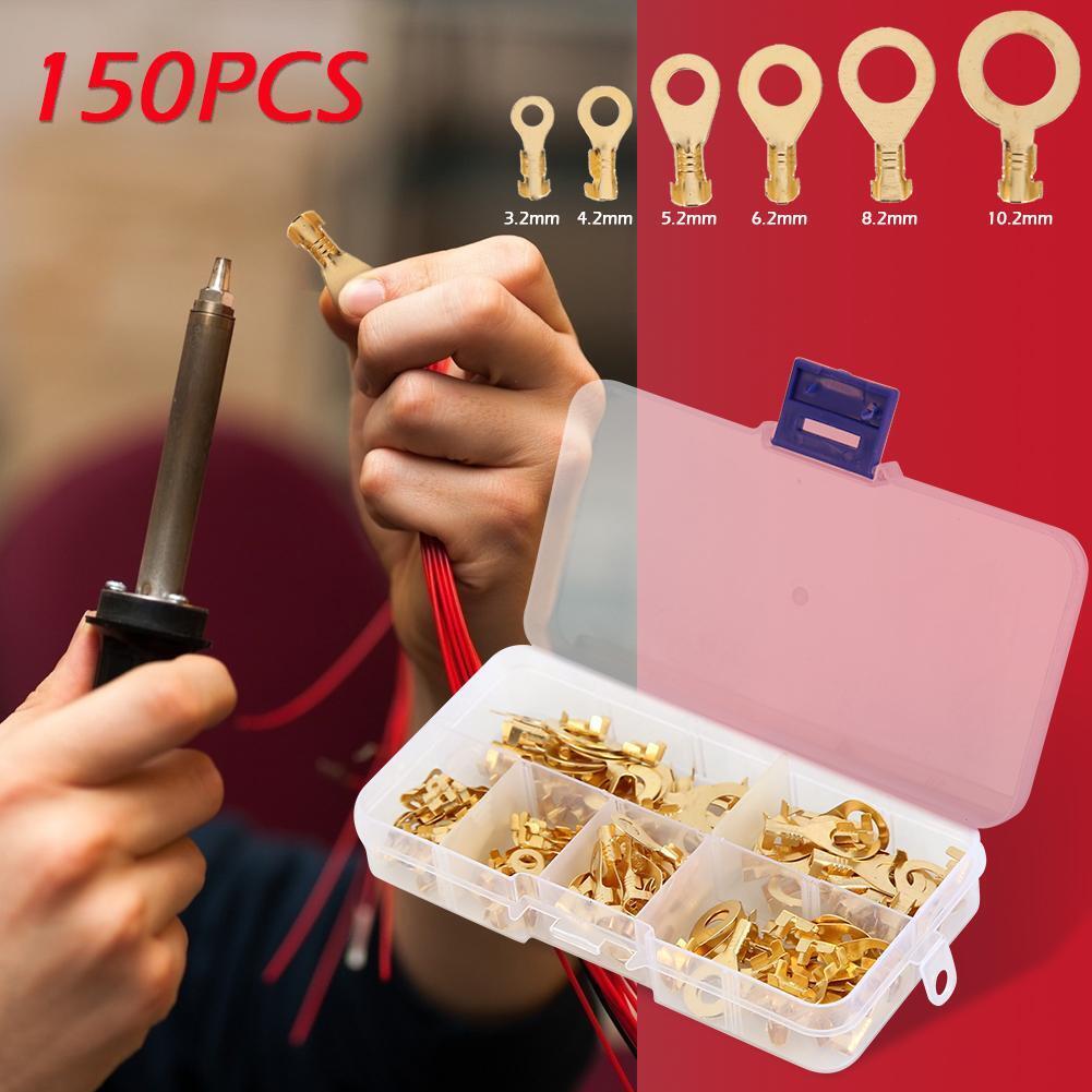 150pcs/set Wire Cable Connector Crimp Terminal Electrical Non-insulated Kit