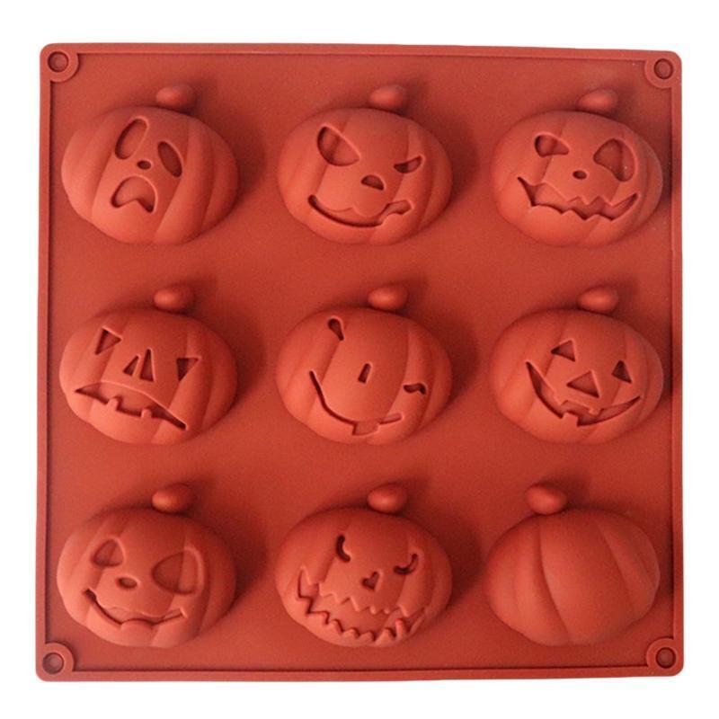 9 Cavities Pumpkin Shape Muffin Pan Quick Release Cupcake Tray Cookie Maker Pan