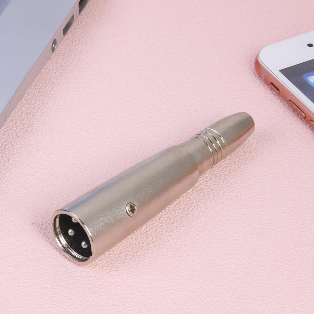 XLR 3Pin Male to 6.35mm Female Stereo Jack Audio Adapter Connector Tip Plug