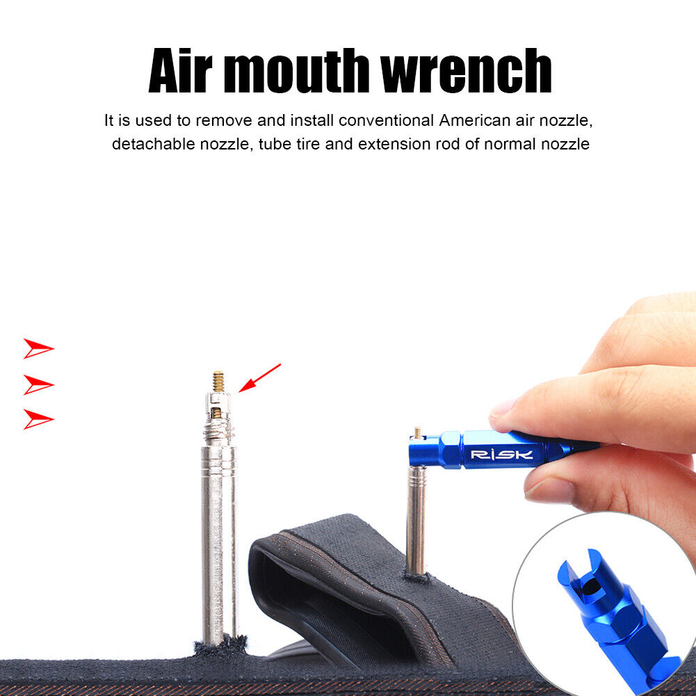 RISK Bicycle Wrench Valve Core Aluminum MTB Tire Tube Nozzle Removal Tools