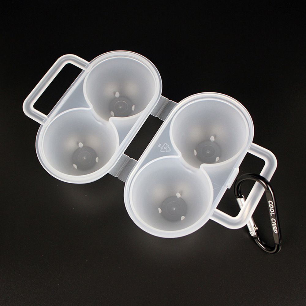 2 Grid Plastic Outdoor Picnic Portable Eggs Case Egg Tray Storage Box Egg Carton
