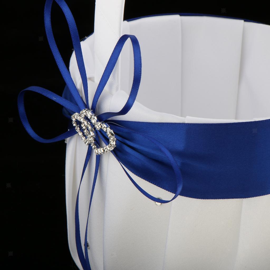 2 Beach Wedding Flower Girl Basket Rustic Style Rhinestone Anniversary Decor