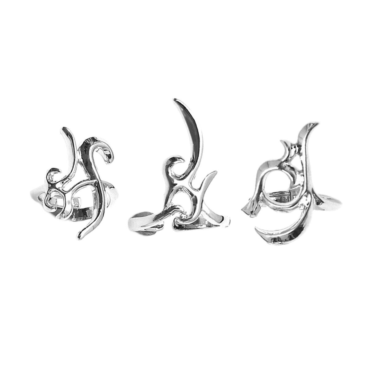 3x Fingernail Opening Rings Fashion Nail Decoration for  Party Gift