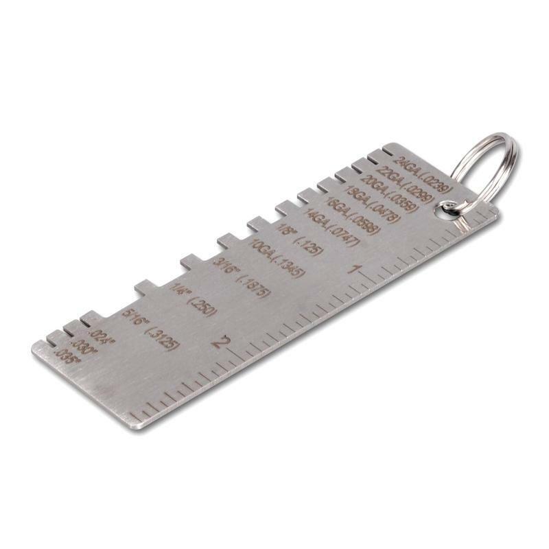 Stainless Steel Wire/Metal Sheet Thickness Gauge Welding Gage Measuring Ruler