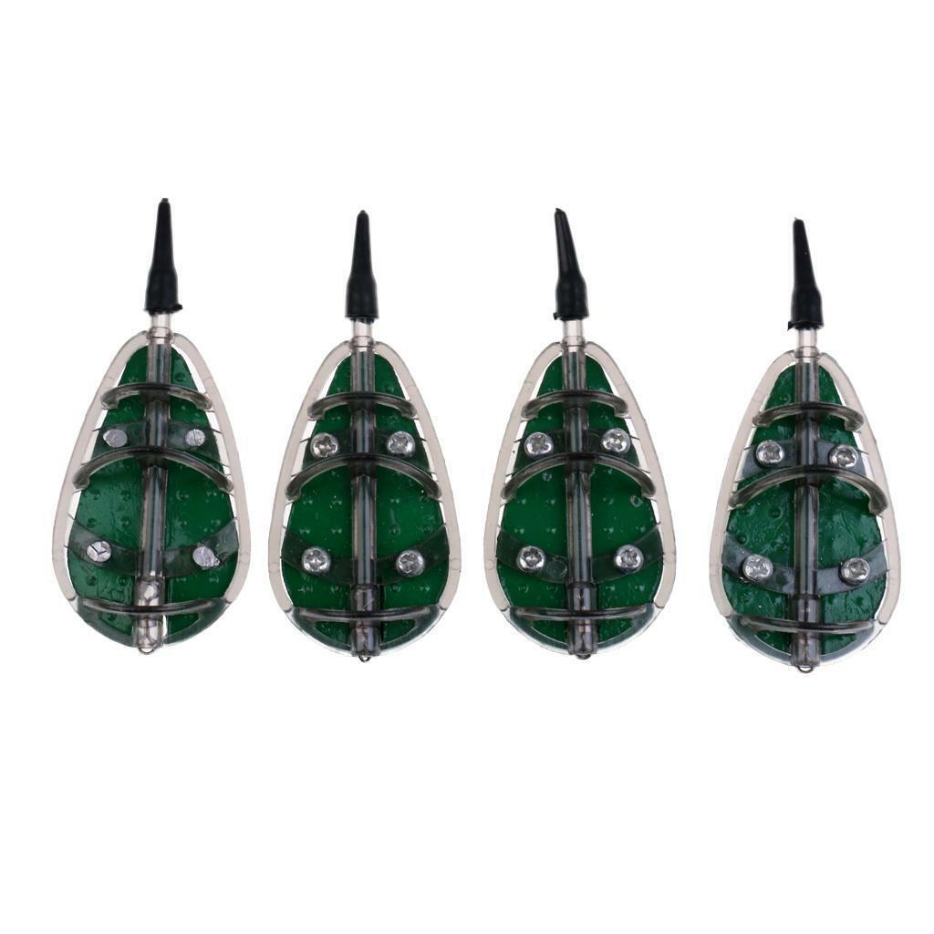30/40/50 / 60g Carp Fishing Lure Holder Cage Flat Method Feeder Set with Mold