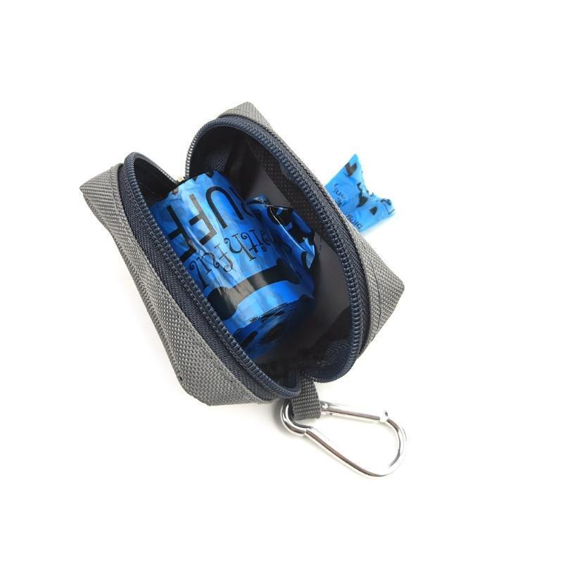 Poop Bags Holder Attaches to Dog Leash Waste Bag Dispenser Solid Oxford Cloth